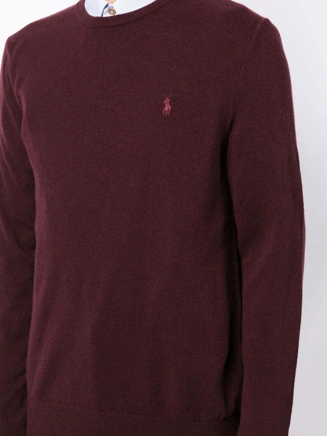 POLO Ralph Lauren wollen trui ronde hals-100% wol-HEREN TRUIEN & VESTEN-Rood