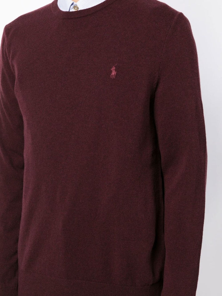 POLO Ralph Lauren wollen trui ronde hals-100% wol-HEREN TRUIEN & VESTEN-Rood