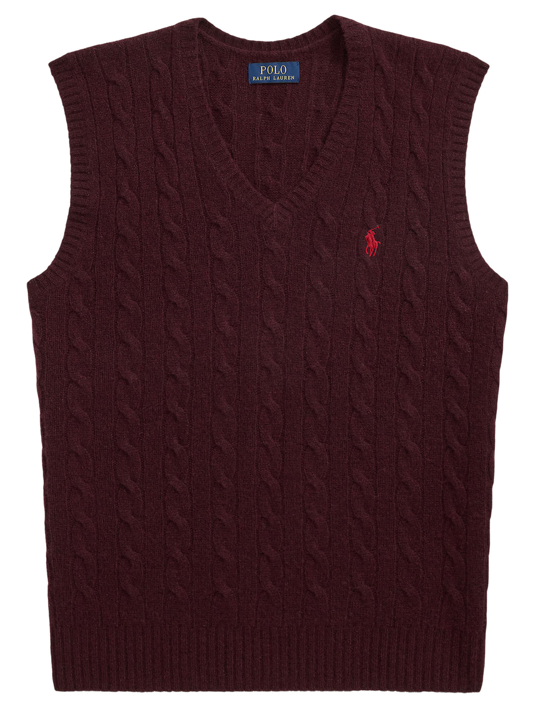 POLO Ralph Lauren Wool‑Cashmere Slipover-90% wol, 10% cashmere-HEREN TRUIEN & VESTEN-Rood