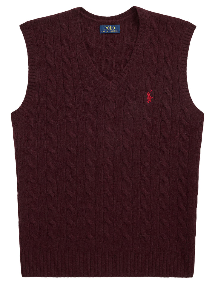 POLO Ralph Lauren Wool‑Cashmere Slipover-90% wol, 10% cashmere-HEREN TRUIEN & VESTEN-Rood