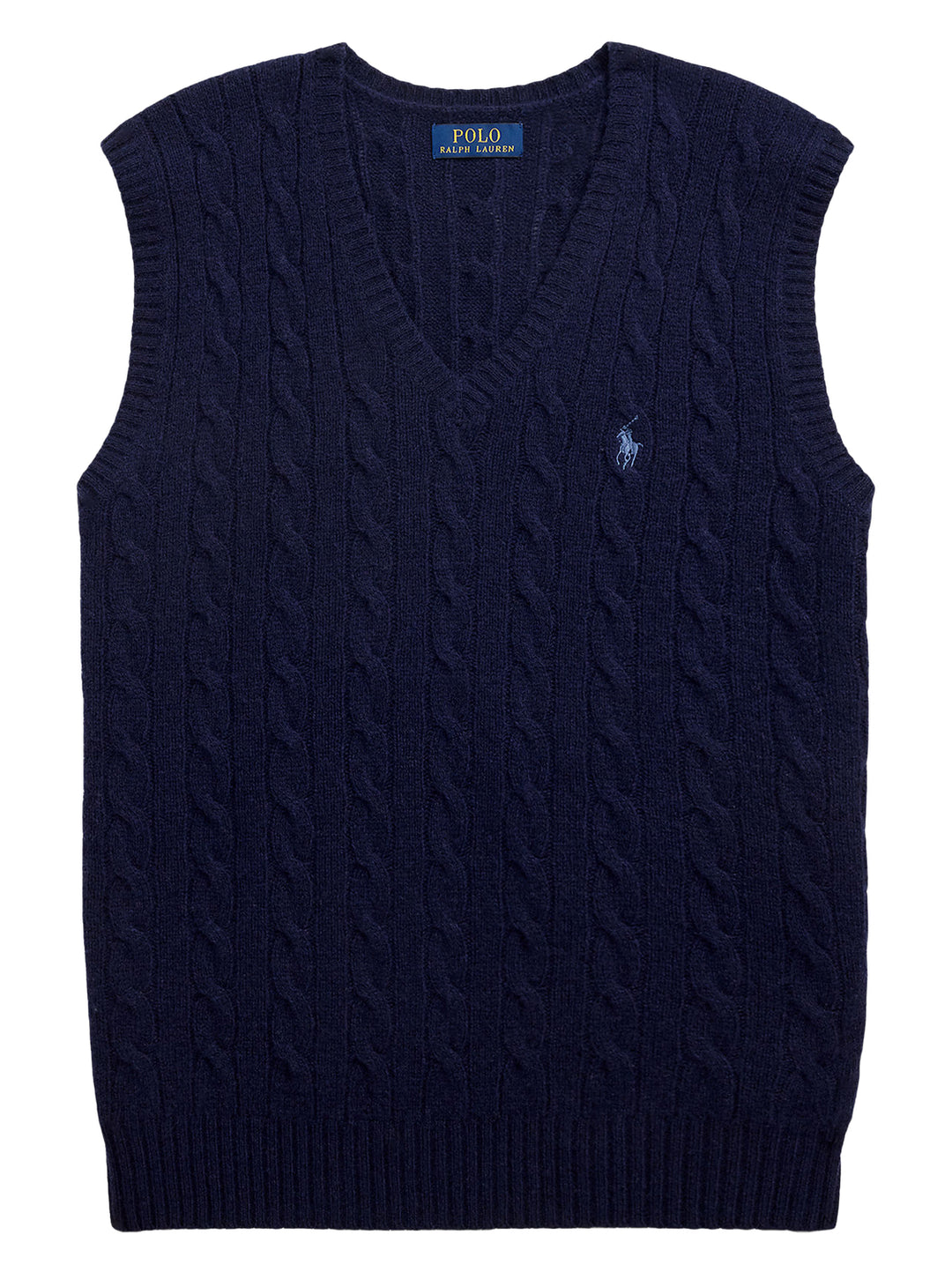 POLO Ralph Lauren Wool‑Cashmere Slipover-90% wol, 10% kasjmier-HEREN TRUIEN & VESTEN-Blauw