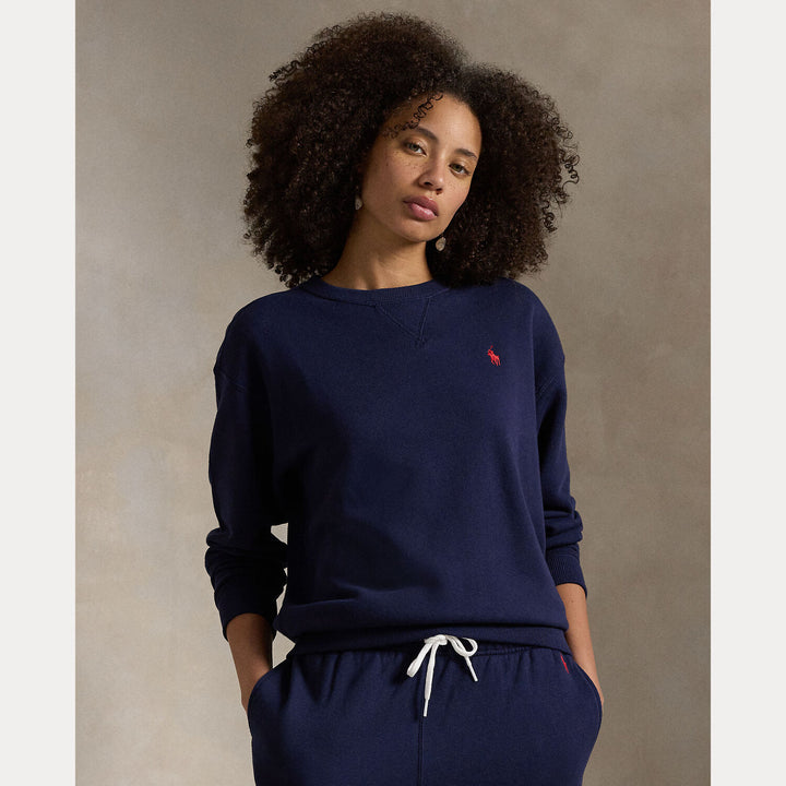 POLO Ralph Lauren Zipped Sweater – Cobalt Blue-84% katoen, 18% polyester-DAMES TRUIEN & VESTEN-Blauw