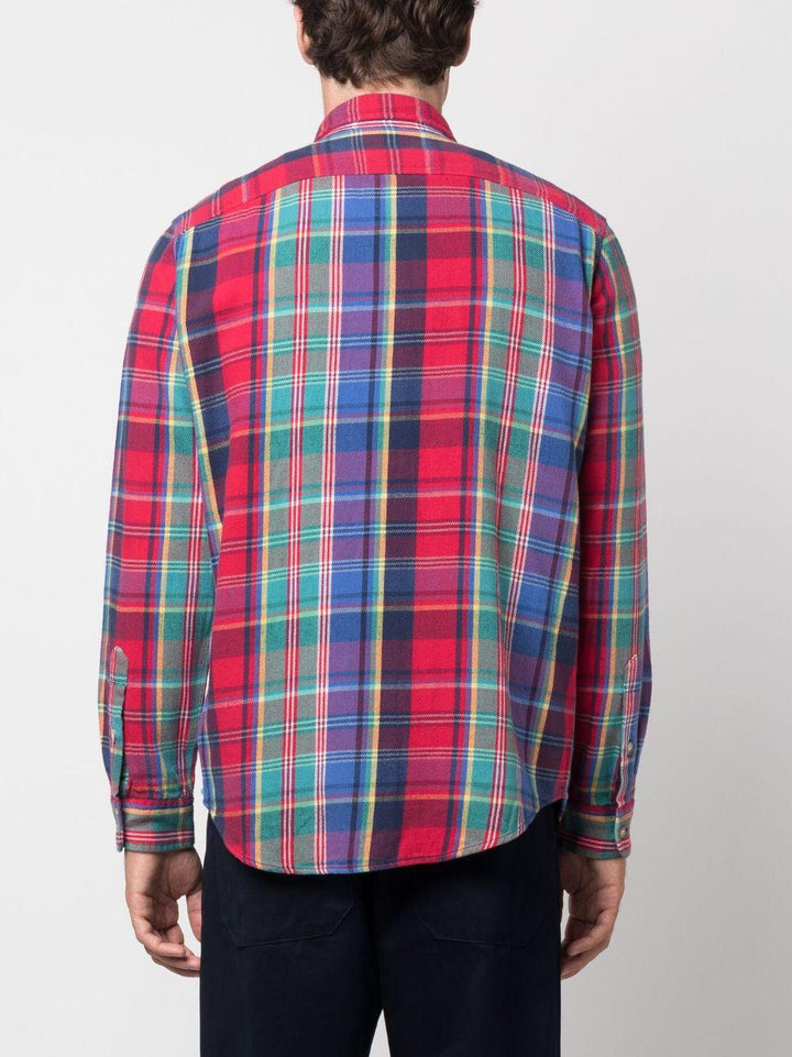 POLO Raplh Lauren shirt-100% katoen-HEREN SHIRTS-Rood