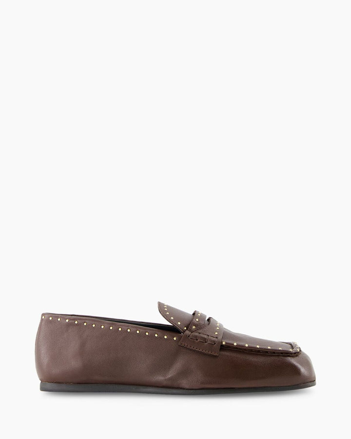 Posa Bardot Loafer Studs – Rood-DAMES SCHOENEN-Rood