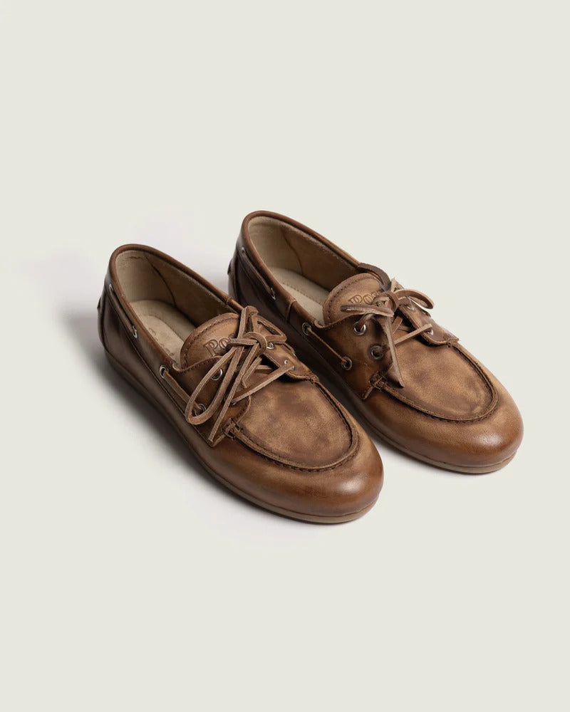 Posa – Boat Loafer Brushed Brown-DAMES SCHOENEN-Bruin
