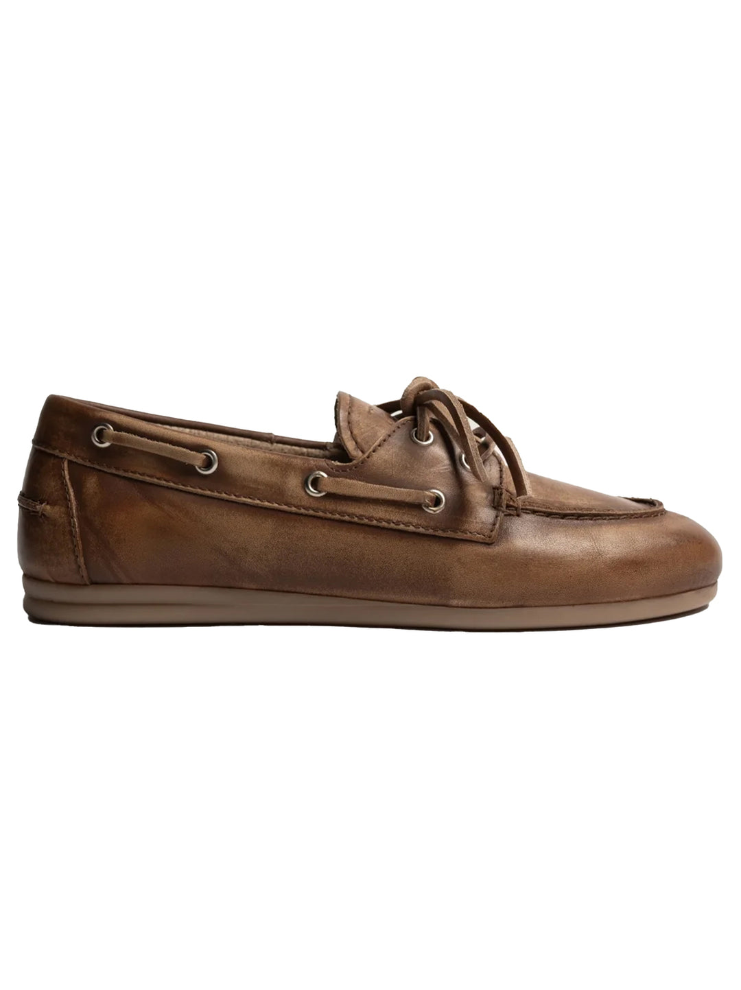 Posa – Boat Loafer Brushed Brown-DAMES SCHOENEN-Bruin