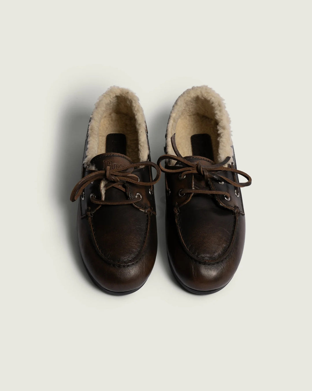 Posa Boat Loafer Brushed Fur – Bruin-DAMES SCHOENEN-Bruin