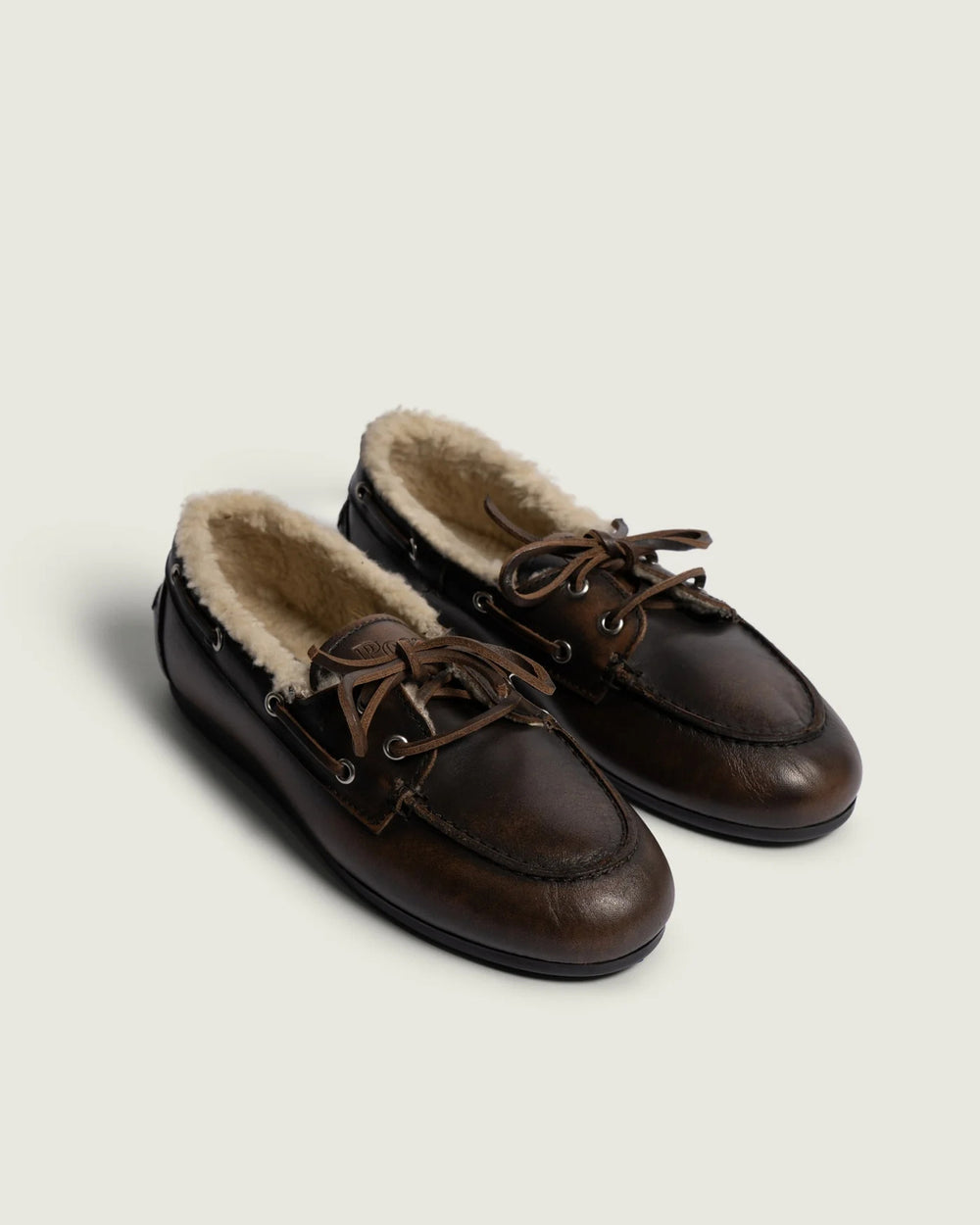 Posa Boat Loafer Brushed Fur – Bruin-DAMES SCHOENEN-Bruin