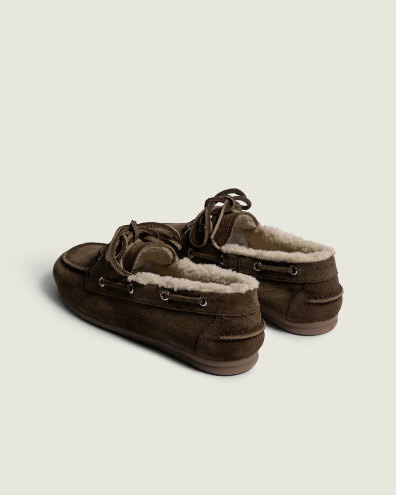 Posa – Boat Loafer Dark Brown-DAMES SCHOENEN-Bruin
