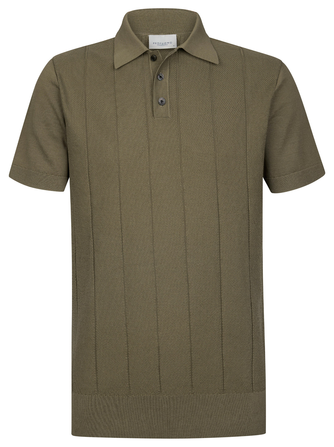 Profuomo Aero Ease gestreepte polo – Bruin-100% katoen-HEREN POLO'S & T-SHIRTS-Bruin