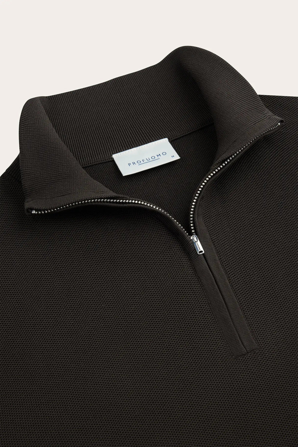 Profuomo Aero Ease Half Zip – Bruin-100% katoen-HEREN TRUIEN & VESTEN-Bruin