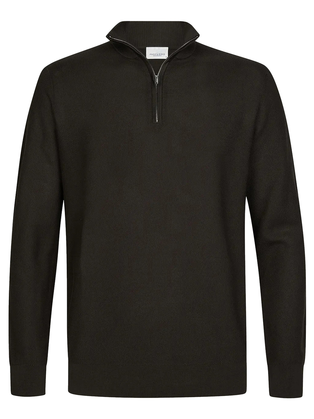 Profuomo Aero Ease Half Zip – Bruin-100% katoen-HEREN TRUIEN & VESTEN-Bruin