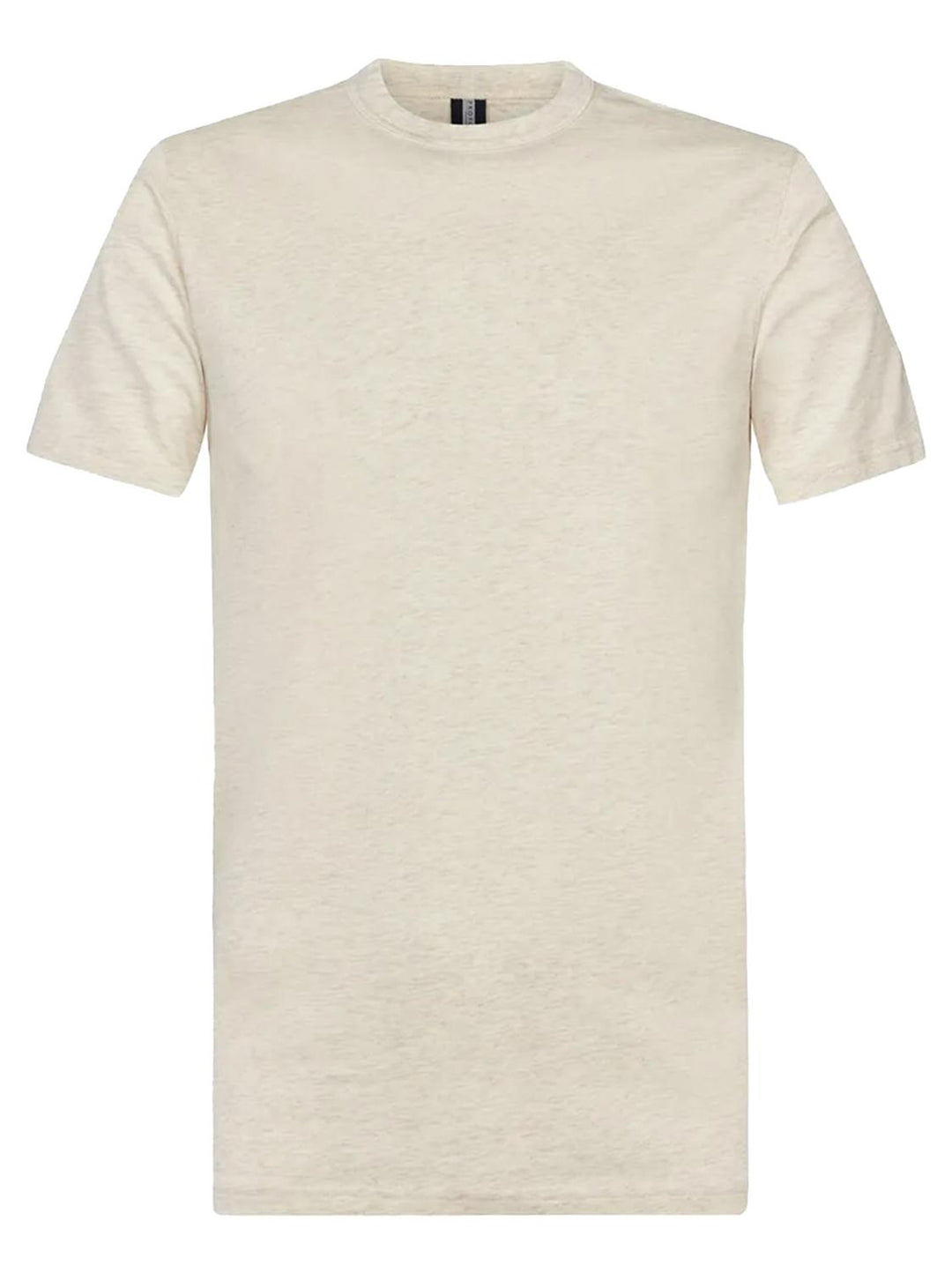 Profuomo beige melange T-shirt-100% katoen-HEREN POLO'S & T-SHIRTS-Beige