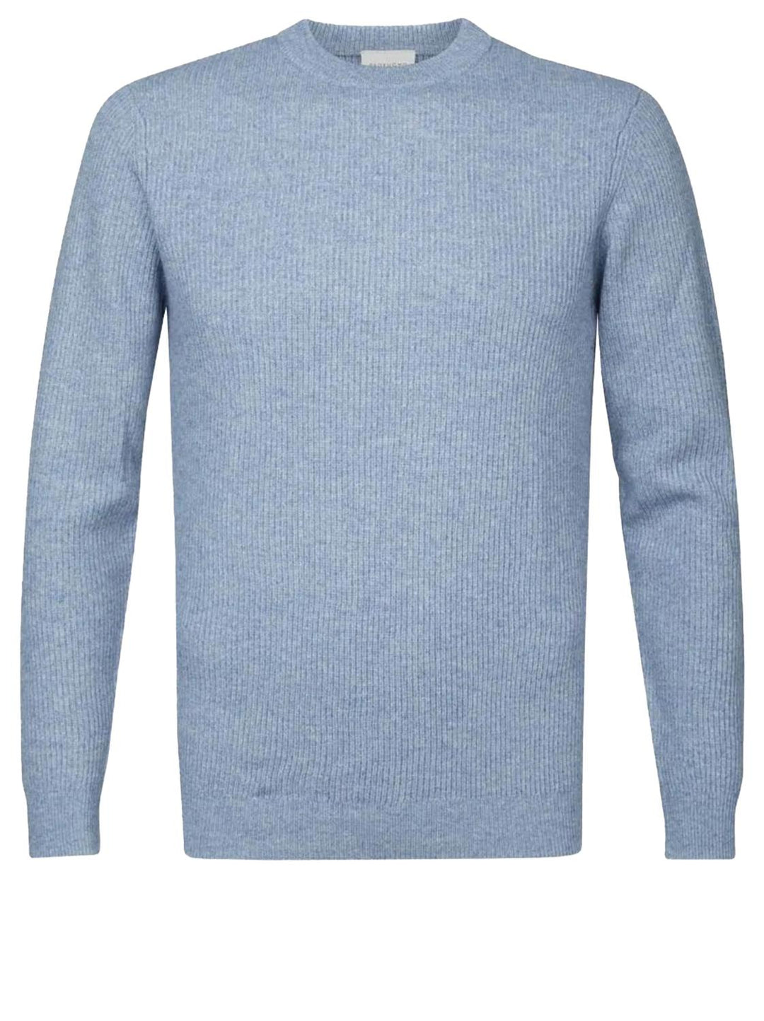 profuomo blauwe crewneck-50% wol, 30% polyamide, 20% modaal-HEREN TRUIEN & VESTEN-Blauw