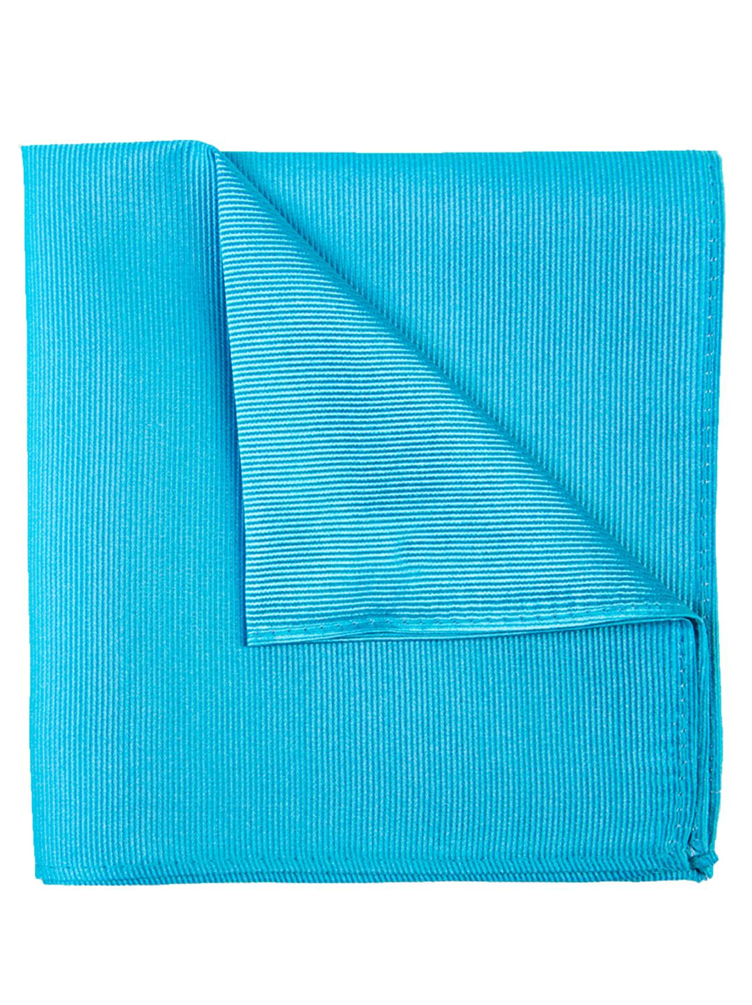 Profuomo blauwe zijden pochet-Zijde-HEREN DAS/ STRIK/POCHETTE-Blauw