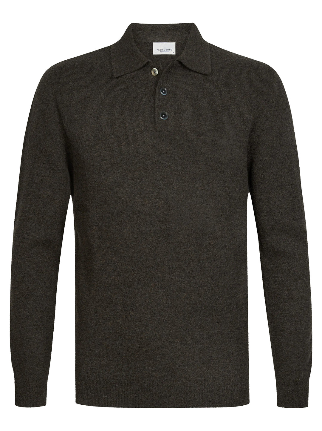 Profuomo Boiled Wollen Polo – Bruin-47% wol, 31% acrylic, 22% polyamide-HEREN TRUIEN & VESTEN-Bruin