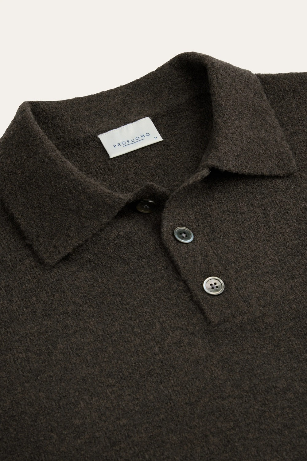 Profuomo Boiled Wollen Polo – Bruin-47% wol, 31% acrylic, 22% polyamide-HEREN TRUIEN & VESTEN-Bruin
