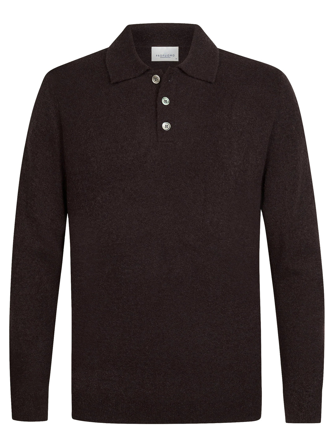 Profuomo Boiled Wool Polo – Aubergine-47% wol, 31% acrylic, 22% polyamide-HEREN TRUIEN & VESTEN-Paars