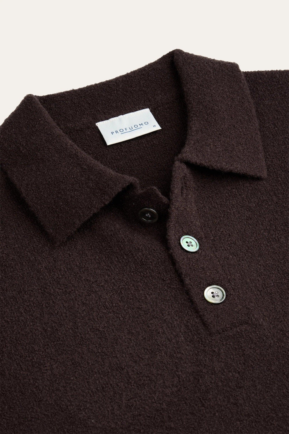 Profuomo Boiled Wool Polo – Aubergine-47% wol, 31% acrylic, 22% polyamide-HEREN TRUIEN & VESTEN-Paars