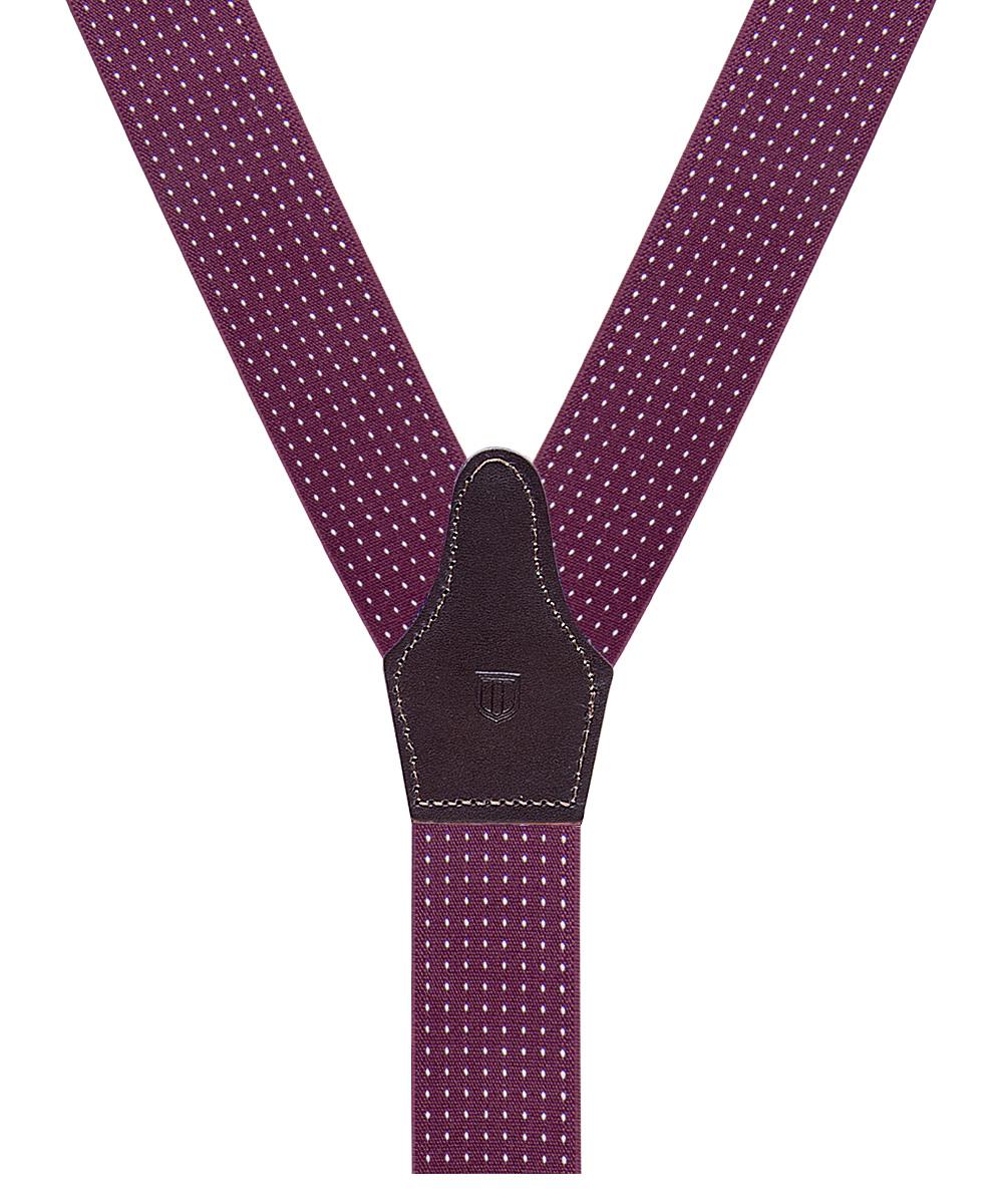 Profuomo bretels-72% polyester, 16% elastodiene, 10% leer, 2% polyamide.-HEREN ACCESSOIRES-Bordeaux