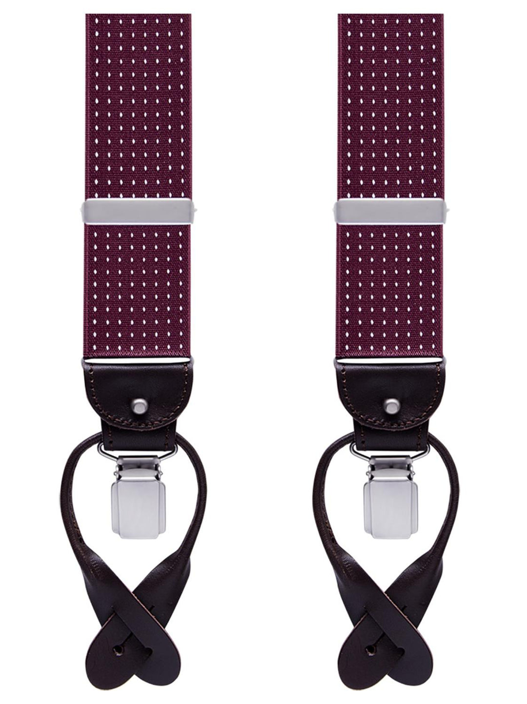 Profuomo bretels-72% polyester, 16% elastodiene, 10% leer, 2% polyamide.-HEREN ACCESSOIRES-Bordeaux