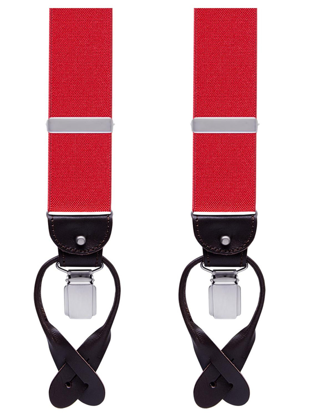 Profuomo bretels-72% polyester, 16% elastodiene, 10% leer, 2% polyamide.-HEREN ACCESSOIRES-Rood