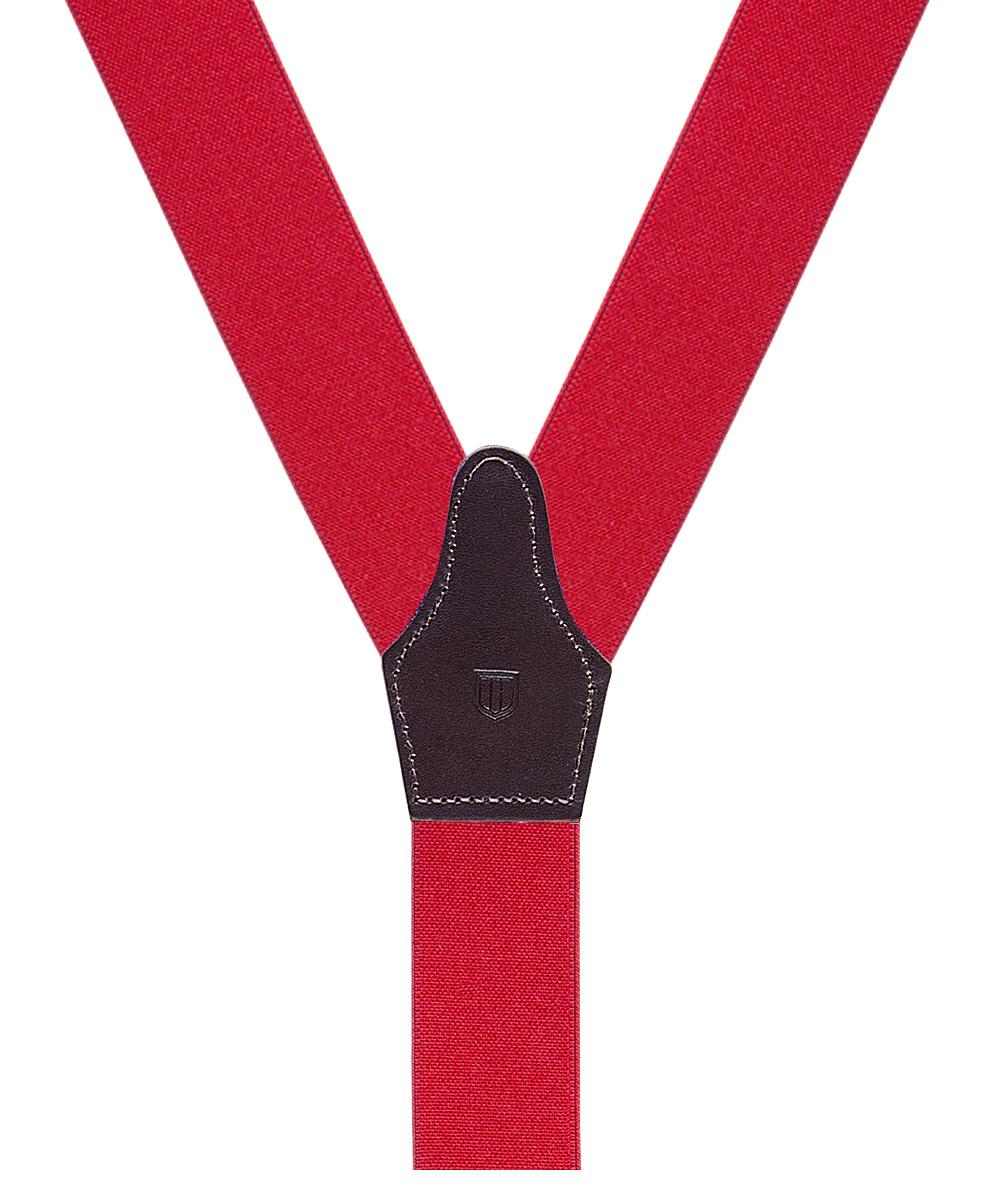 Profuomo bretels-72% polyester, 16% elastodiene, 10% leer, 2% polyamide.-HEREN ACCESSOIRES-Rood