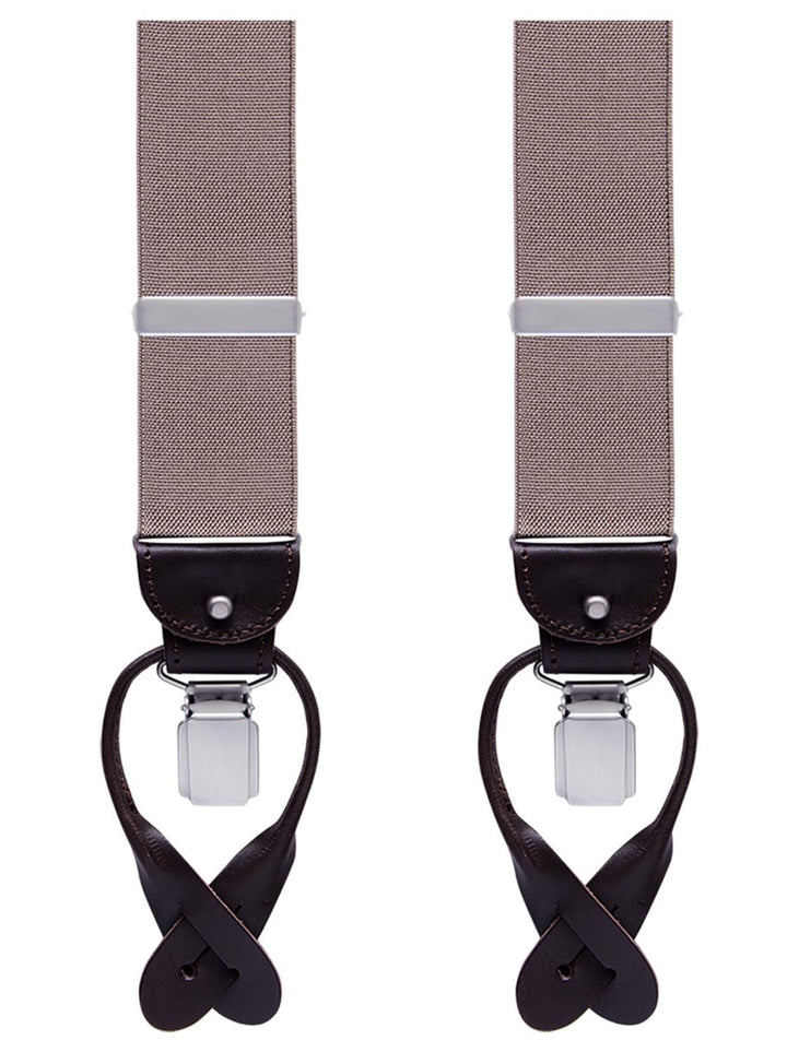 Profuomo bretels-75% polyester, 15% elastaan, 10% leer-HEREN ACCESSOIRES-Beige