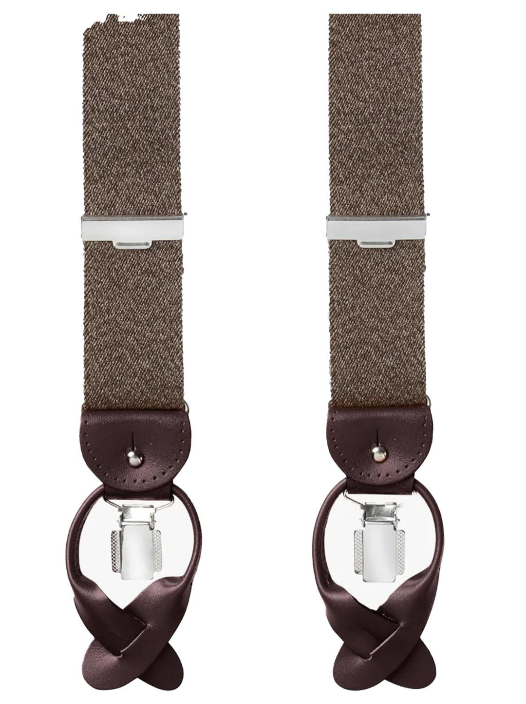 Profuomo BROWN MELANGE bretels-HEREN ACCESSOIRES-Beige