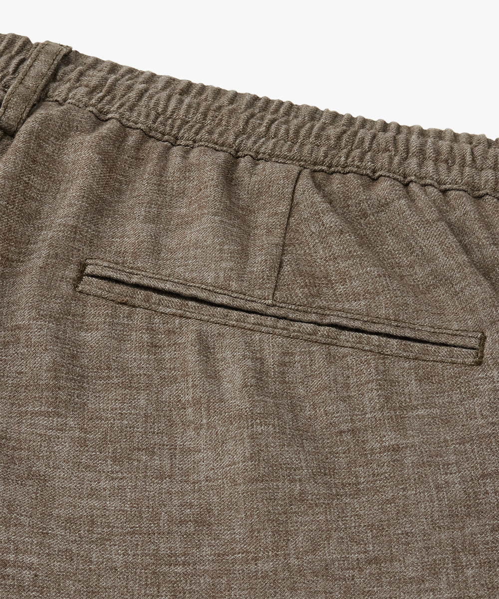 Profuomo Bruine linnen blend shorts – Bruin-55% polyester, 45% linnen-HEREN BROEKEN-Bruin