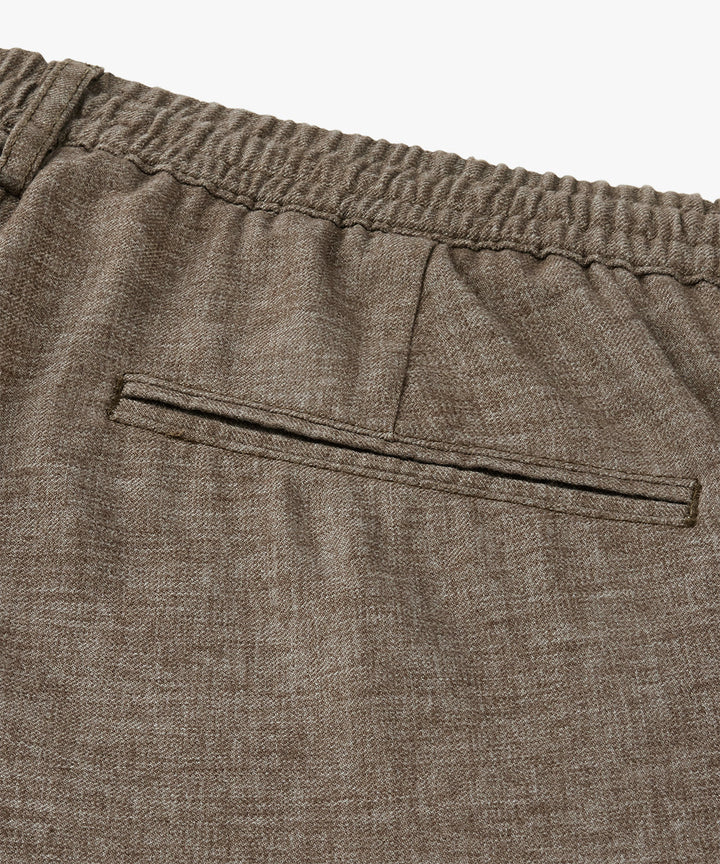 Profuomo Bruine linnen blend shorts – Bruin-55% polyester, 45% linnen-HEREN BROEKEN-Bruin
