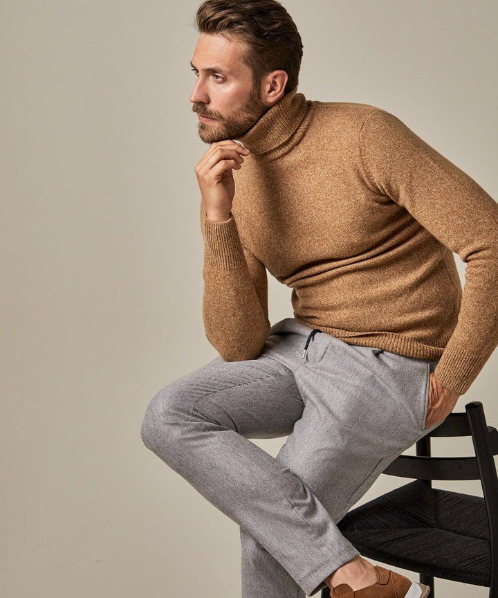 Profuomo camel coltrui-80% wol, 20% polyamide-HEREN TRUIEN & VESTEN-Beige