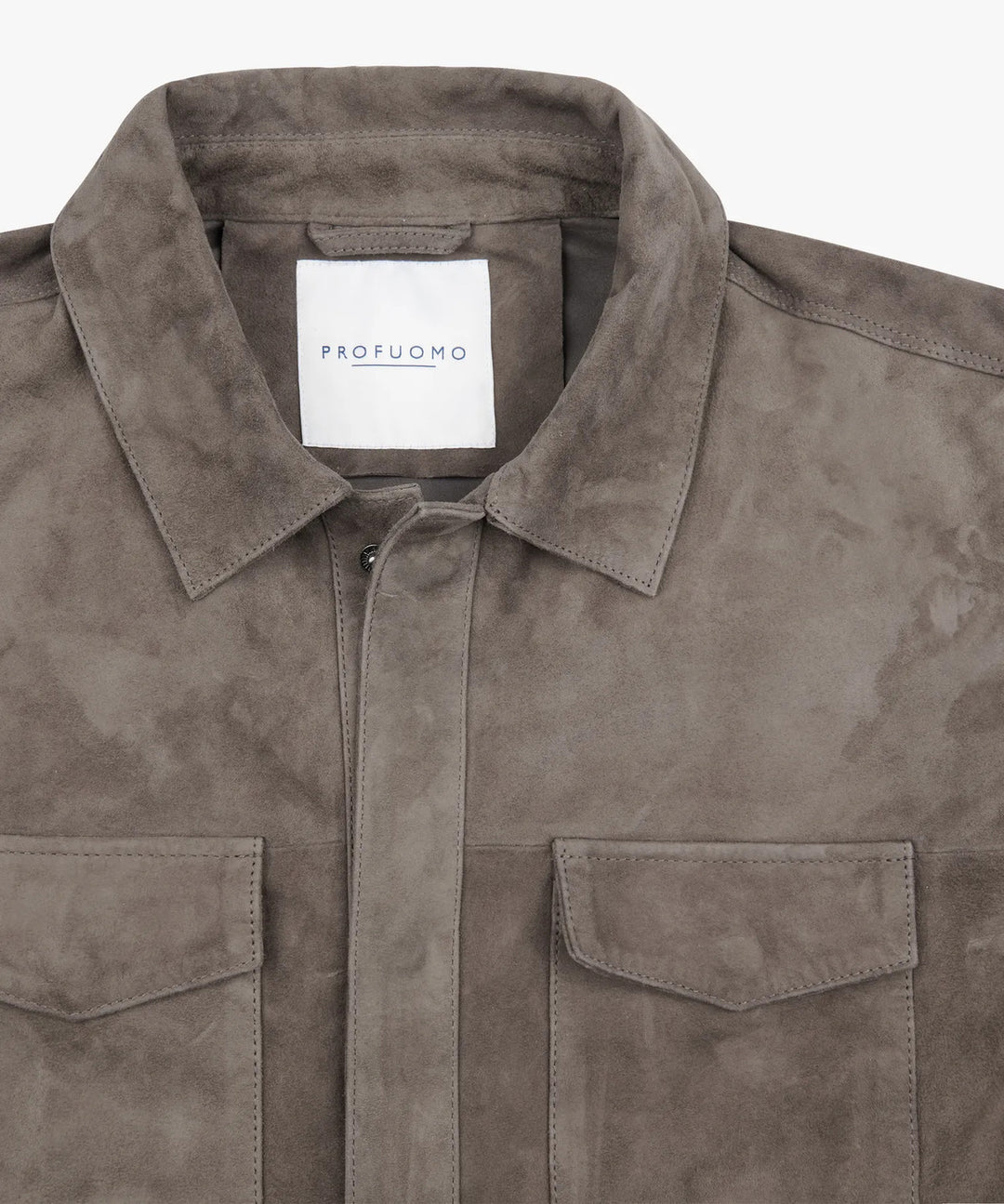 Profuomo Casual Overshirt – Bruin-100% leer-HEREN SHIRTS-Bruin