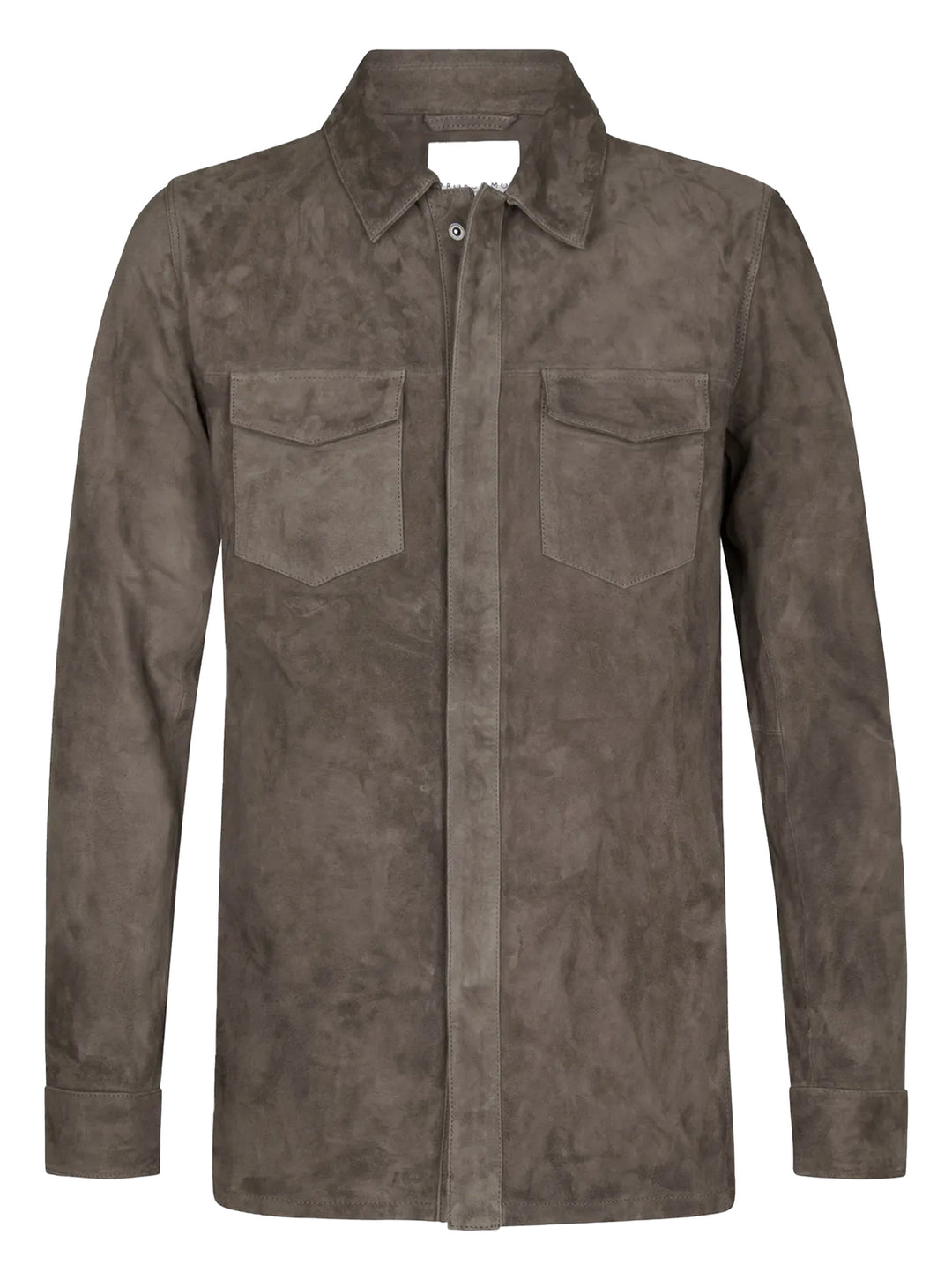 Profuomo Casual Overshirt – Bruin-100% leer-HEREN SHIRTS-Bruin