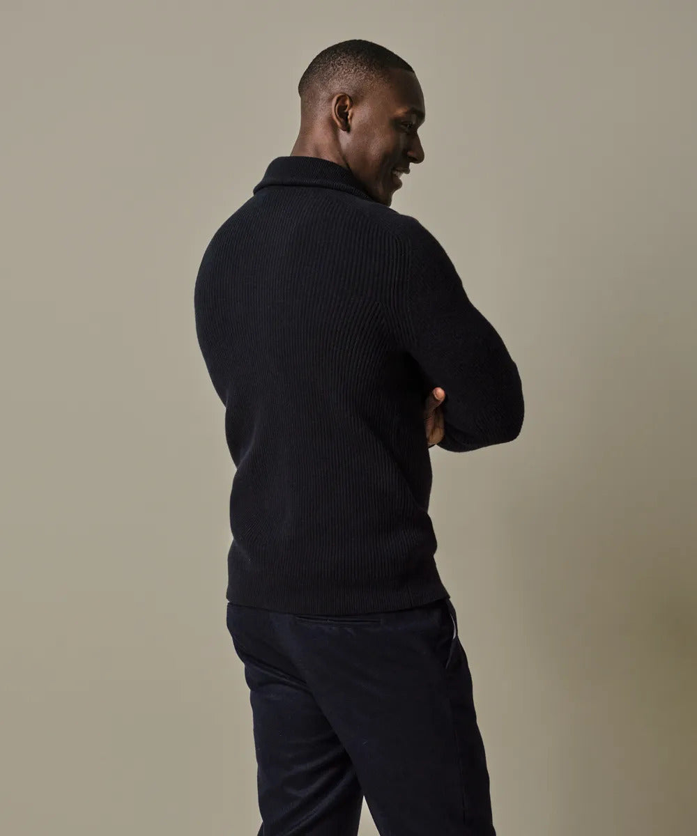 Profuomo Coltrui Rits – Blauw-100% wol-HEREN TRUIEN & VESTEN-Blauw