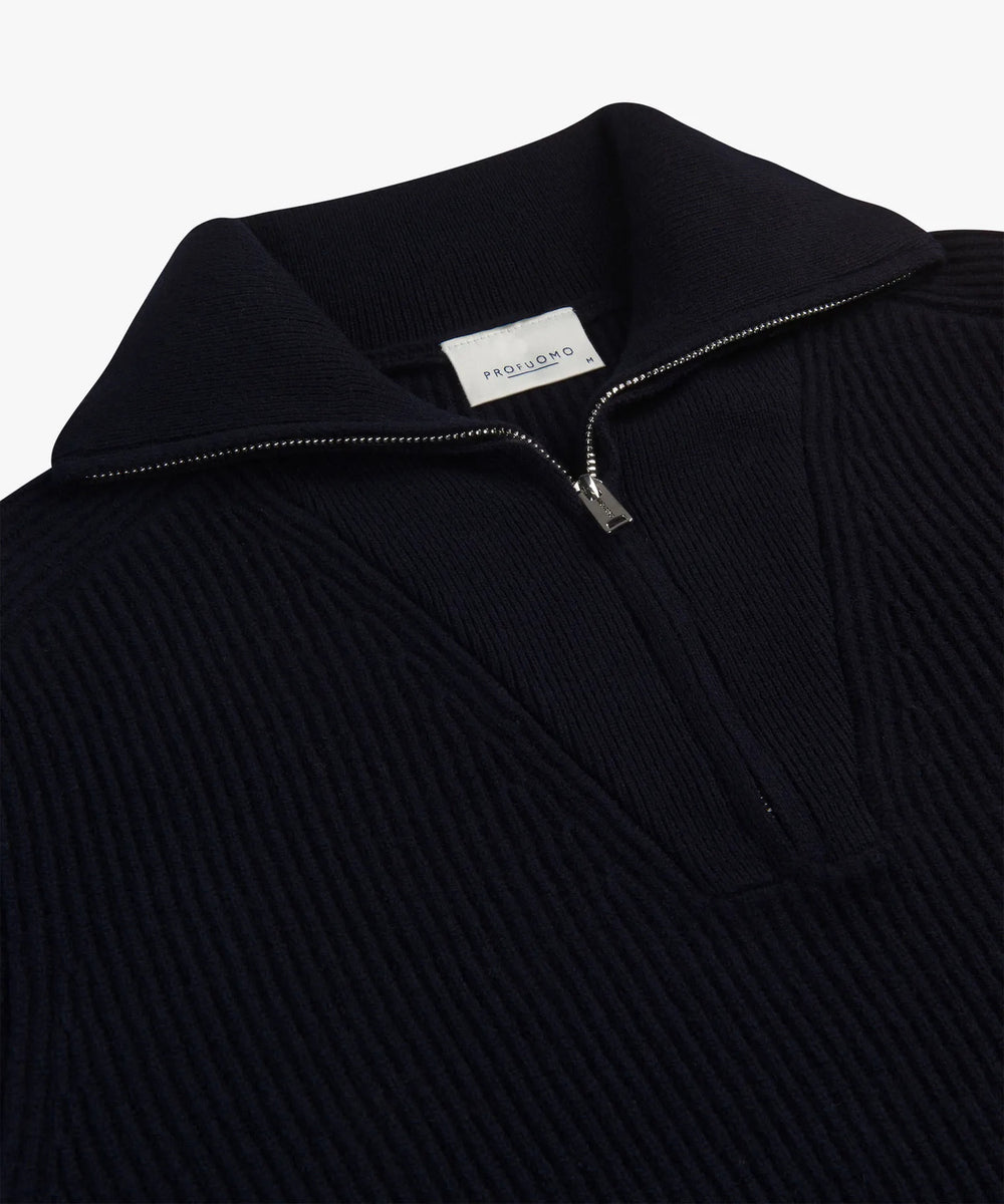 Profuomo Coltrui Rits – Blauw-100% wol-HEREN TRUIEN & VESTEN-Blauw