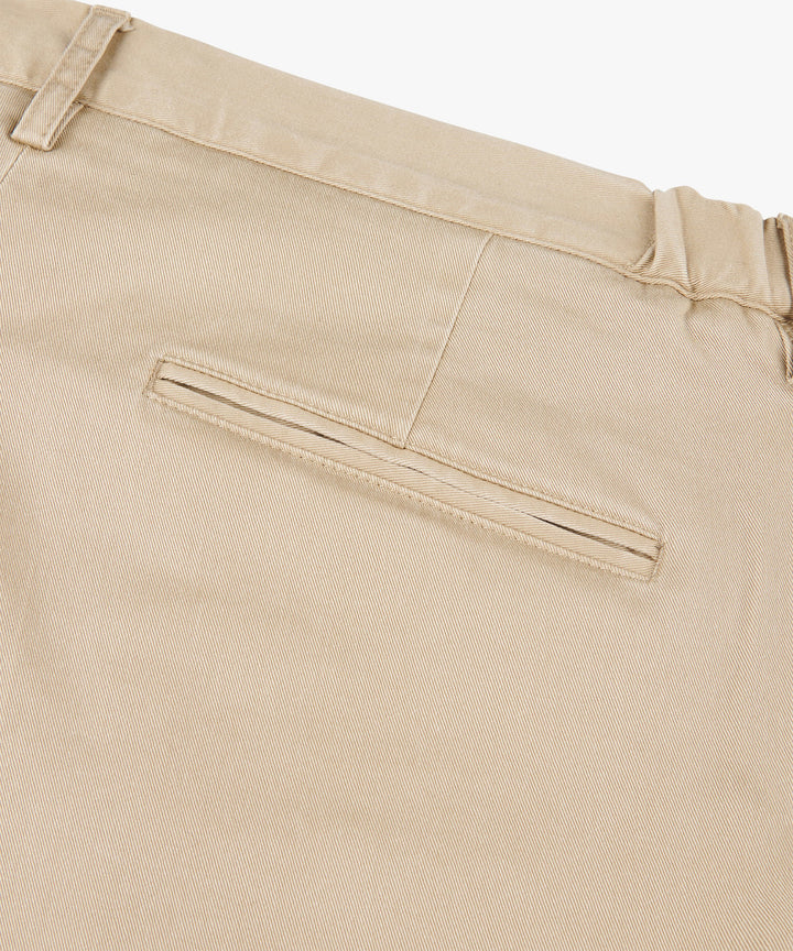 Profuomo donkerbeige faded relaxed fit chino-98% katoen / 2% elastaan-HEREN BROEKEN-Beige