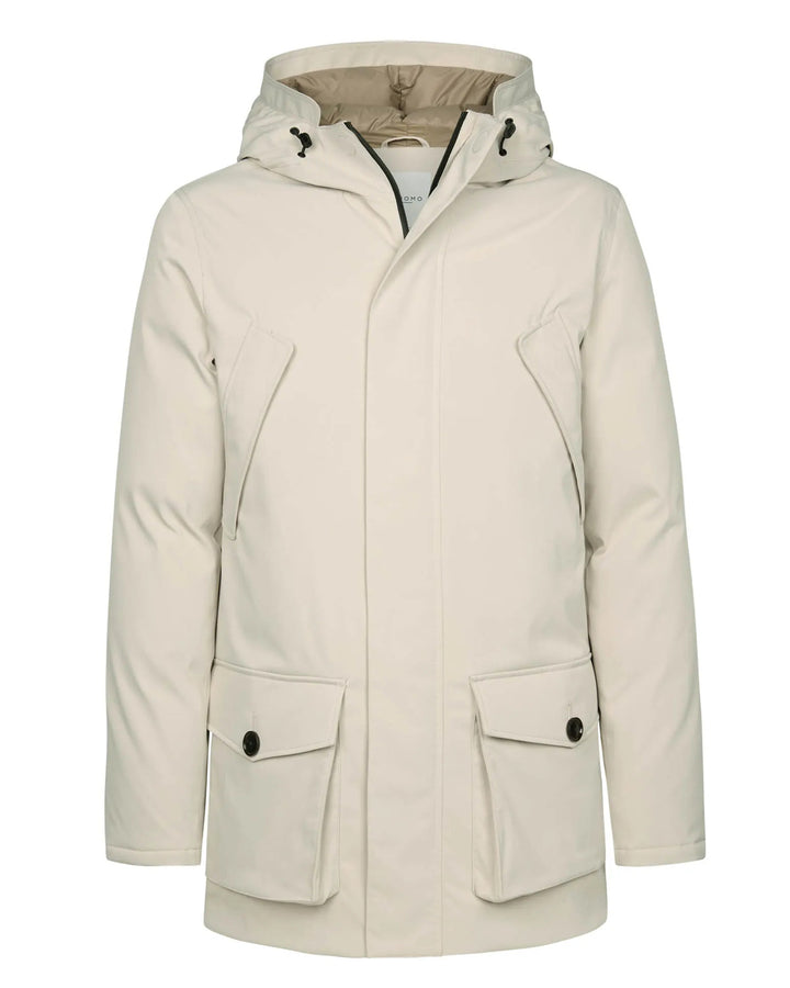 Profuomo Duck Down Parka – Beige-72% polyester, 28% elastomulti-HEREN JASSEN & JACKS-Beige