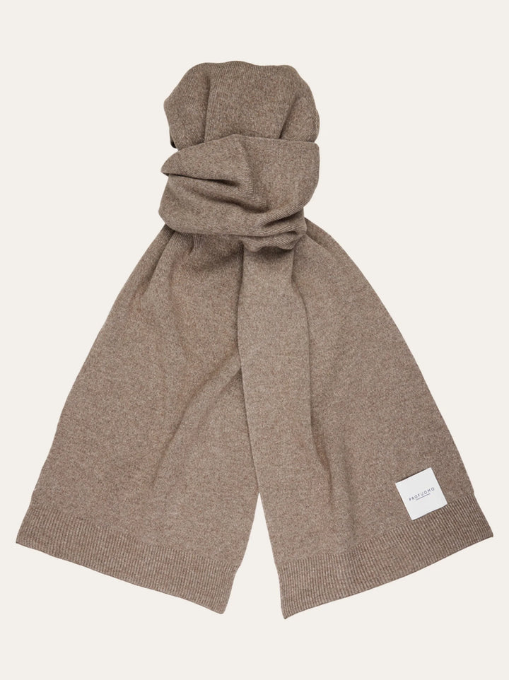 Profuomo Gebreide Wollen Sjaal – Bruin-50% wol, 30% polyamide, 20% modaal-HEREN ACCESSOIRES-Bruin