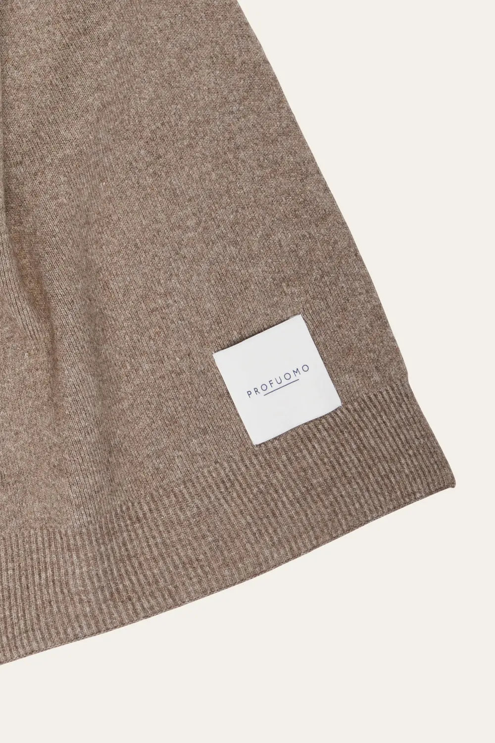 Profuomo Gebreide Wollen Sjaal – Bruin-50% wol, 30% polyamide, 20% modaal-HEREN ACCESSOIRES-Bruin