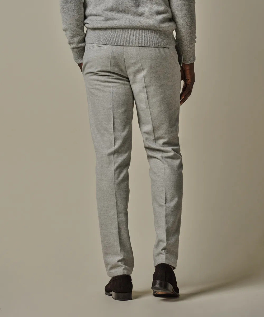 Profuomo Grey Flannel Chino – Grijs-46% cotton, 33% polyester, 18% viscose, 3% elastaan-HEREN BROEKEN-Grijs