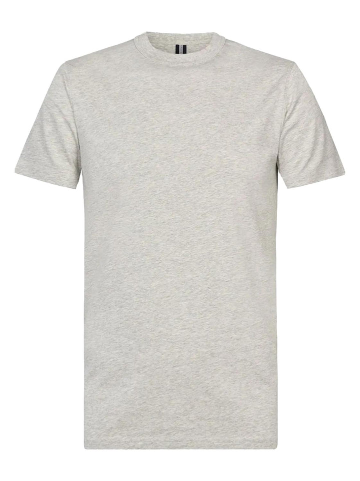 Profuomo grijs melange t-shirt-HEREN POLO'S & T-SHIRTS-Grijs