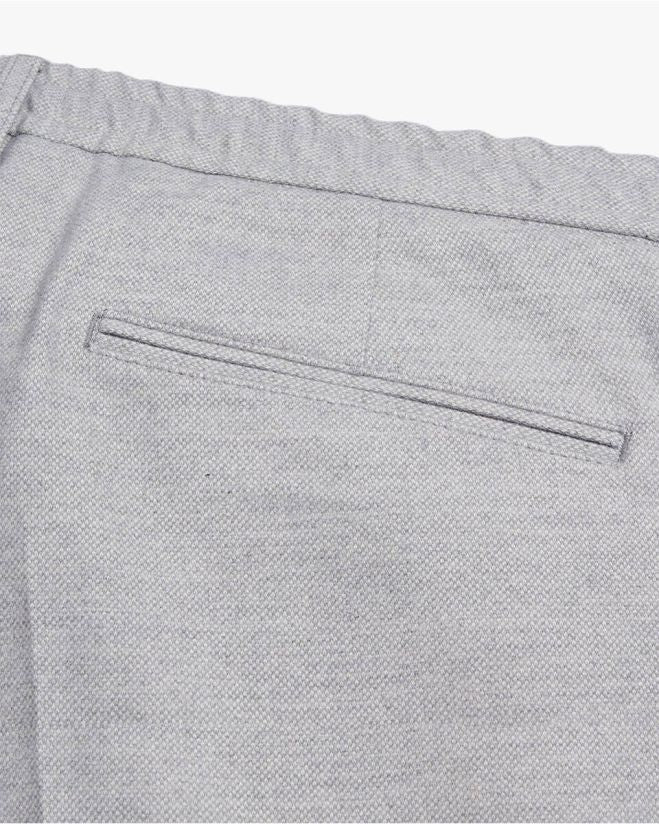 Profuomo grijze katoen flanel slim fit sportcord-46% katoen, 33% polyester, 18% viskose, 3% elasthaan-HEREN BROEKEN-Grijs