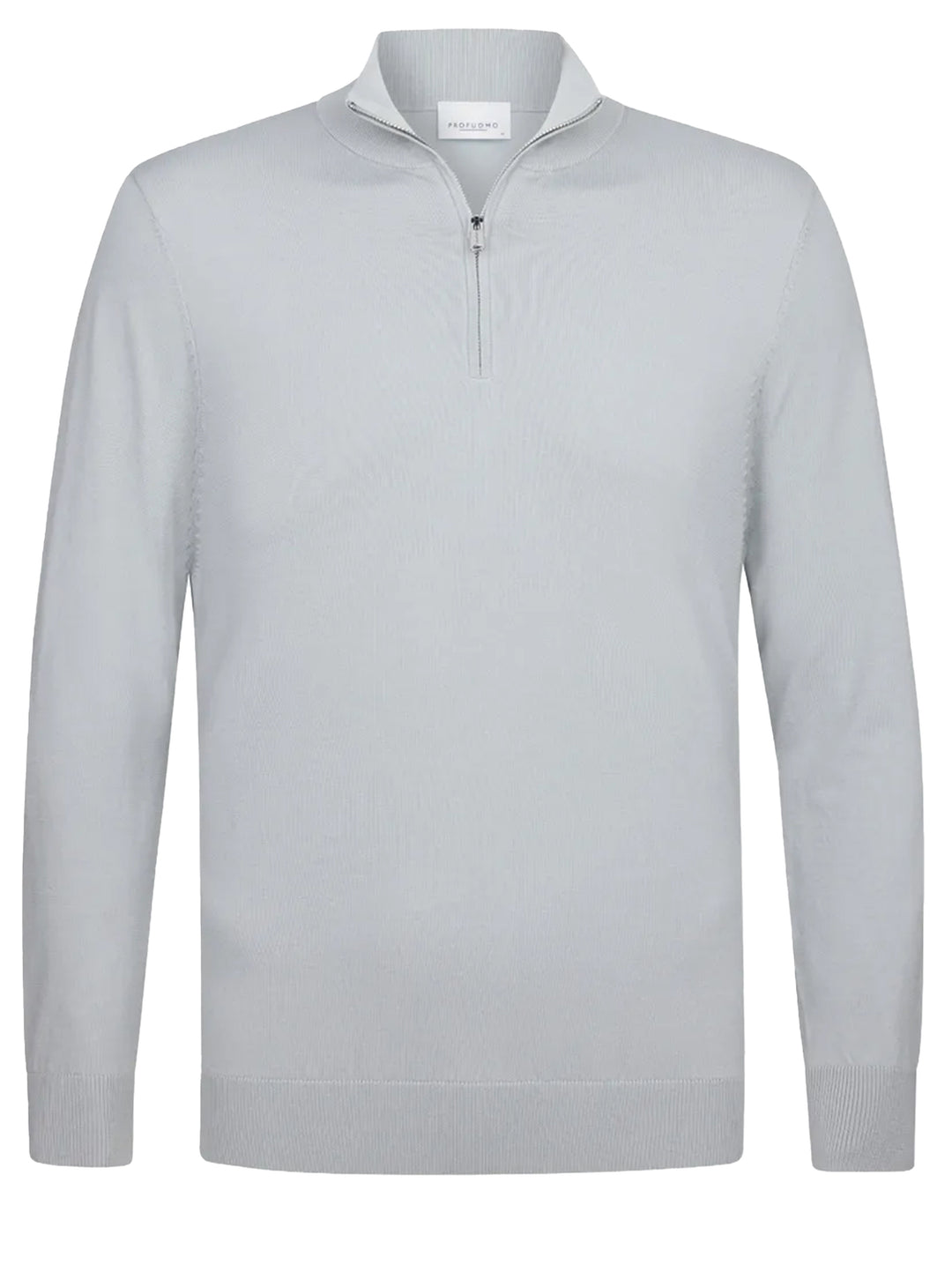 Profuomo groene luxury basic half zip trui-56% lyocell, 20 % katoen, 20% polyamide, 4% zijde-HEREN TRUIEN & VESTEN-Groen