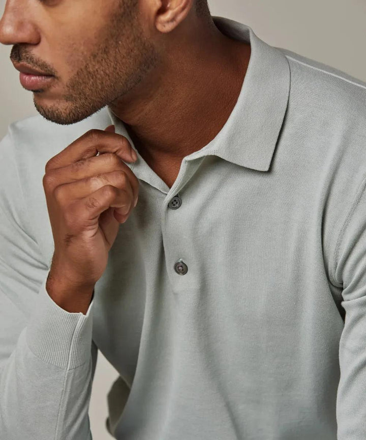 Profuomo groene polo slim fit-100% katoen-HEREN POLO'S & T-SHIRTS-Groen