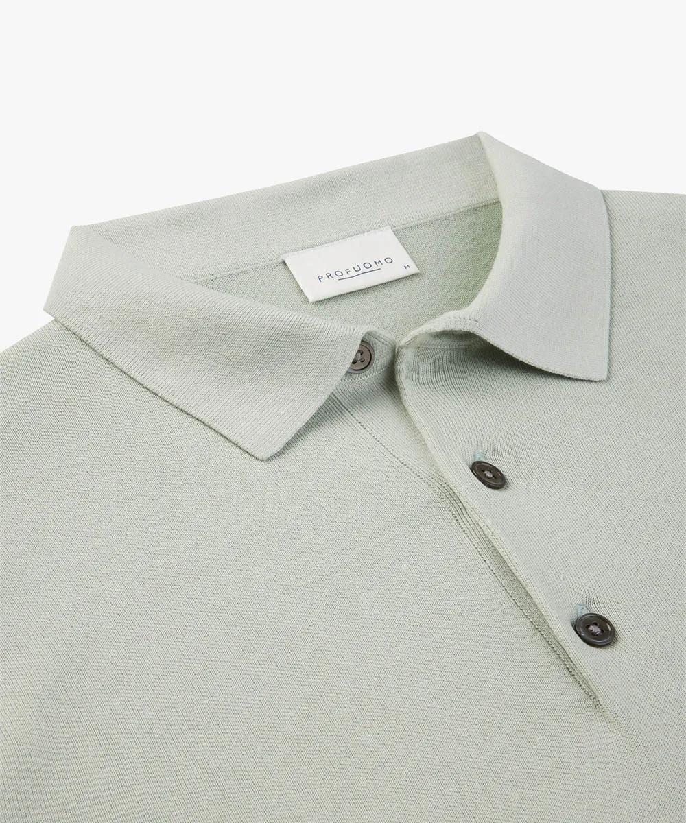 Profuomo groene polo slim fit-100% katoen-HEREN POLO'S & T-SHIRTS-Groen