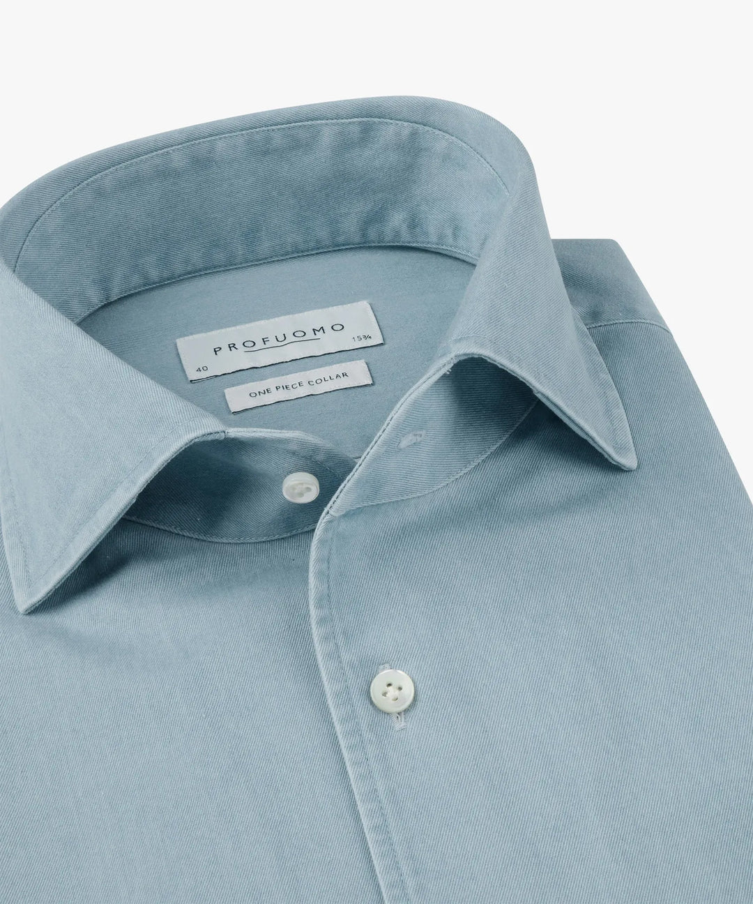 Profuomo Indigo One Piece Overhemd – Blauw-100% katoen-HEREN SHIRTS-Blauw