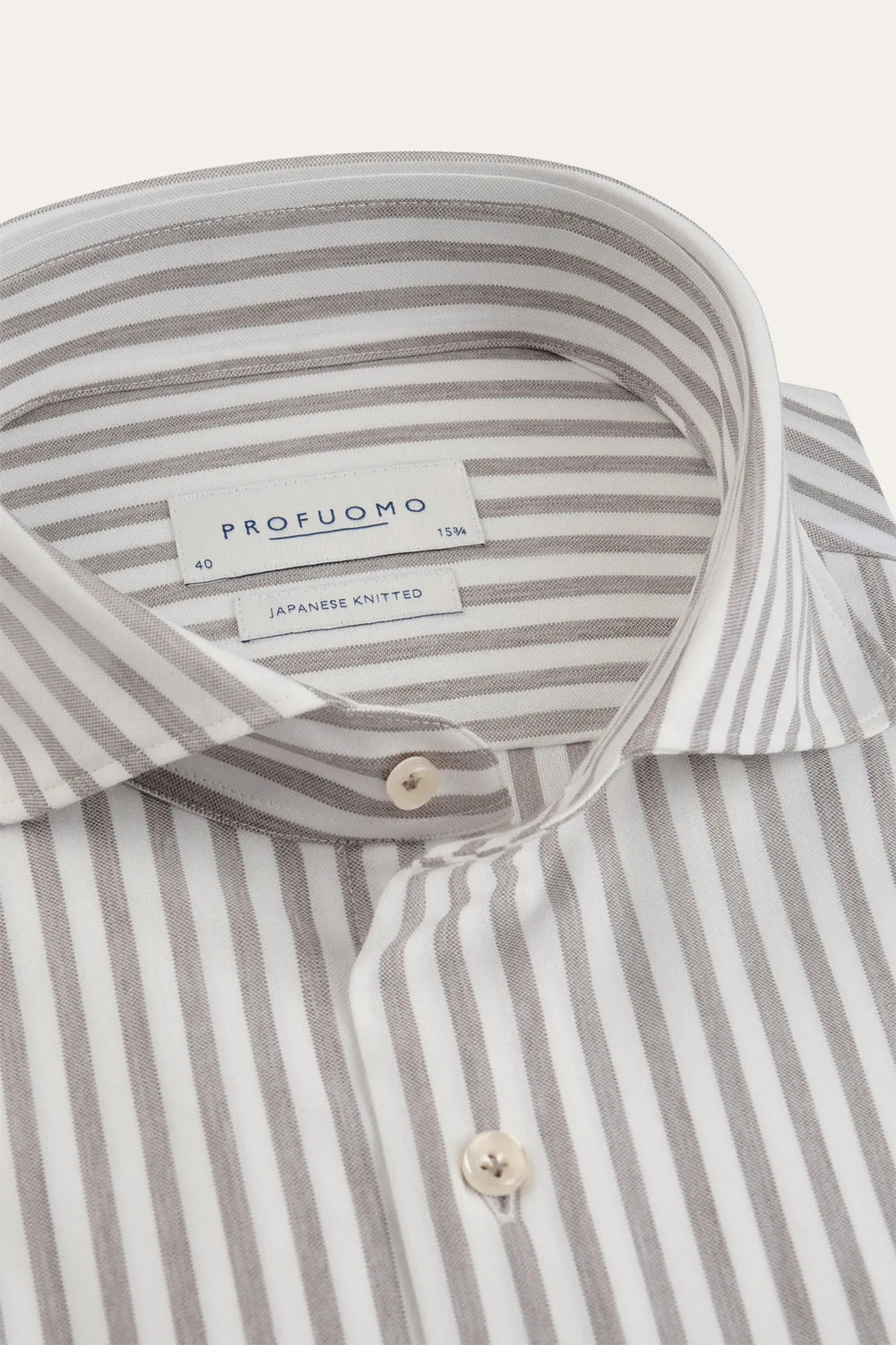 Profuomo Japanese Knitted Overhemd – Aubergine-53% katoen, 47% polyester-HEREN SHIRTS-Paars