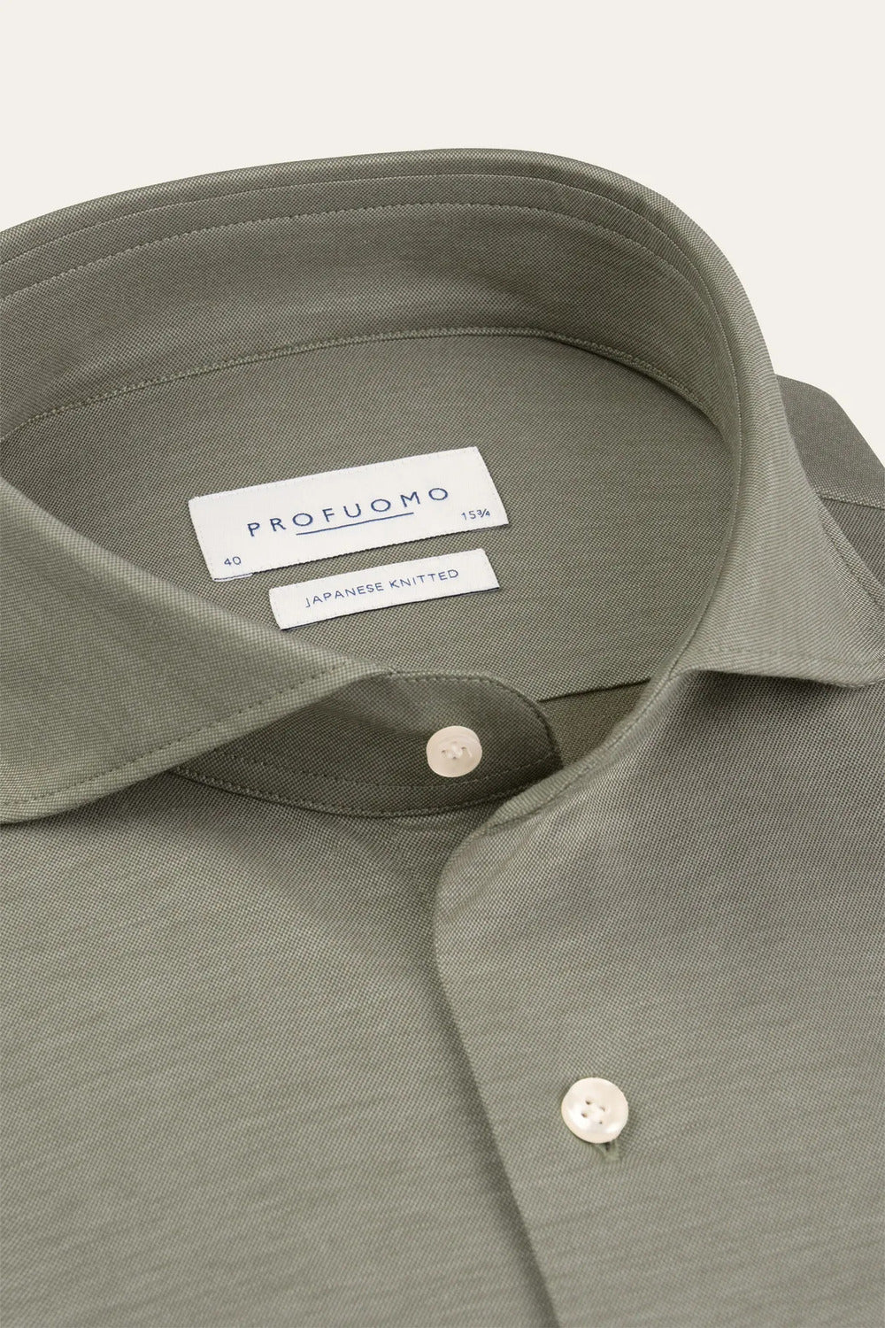 Profuomo Japanese Knitted Overhemd – Bruin-50% katoen, 50% polyester-HEREN SHIRTS-Bruin