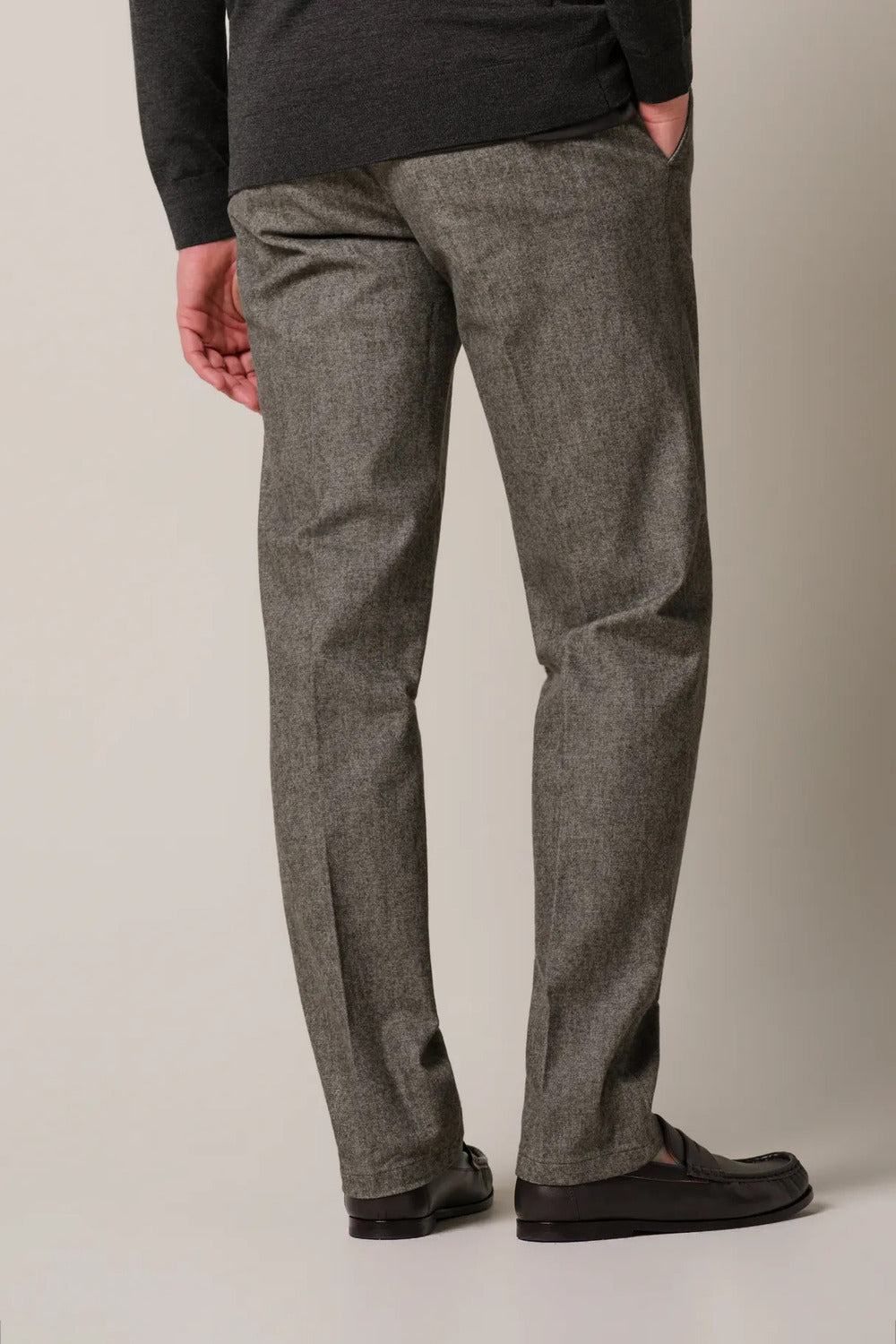 Profuomo Katoen Flannel Chino – Bruin-51% katoen, 31% polyester, 16% viscose, 2% elastaan-HEREN BROEKEN-Bruin